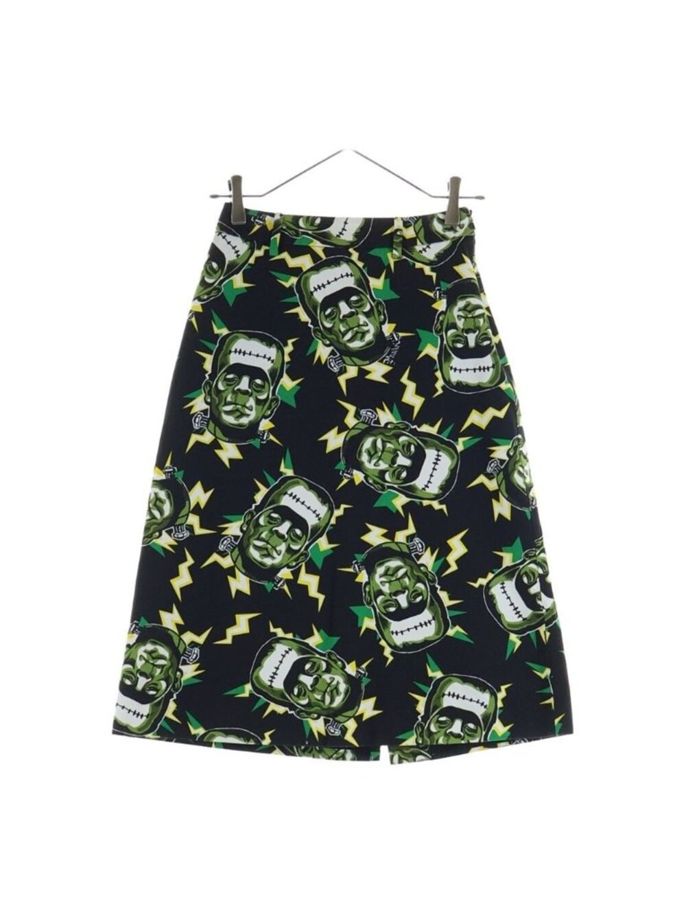 Prada Frankenstein Skirt All Over Print Black